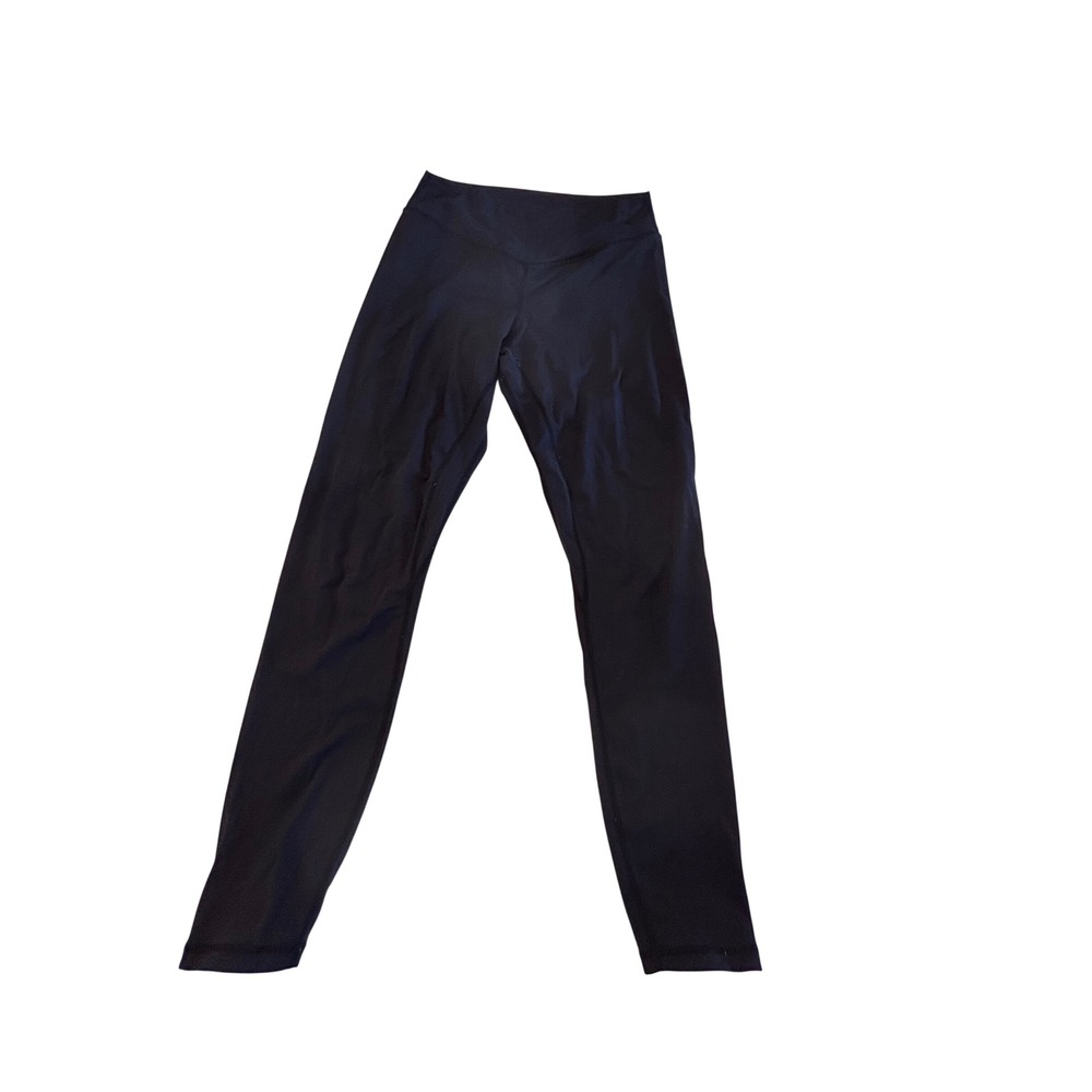 Sunzel Womens High Waisted Black Active Leggings V-Waist Size Small 24 Inseam